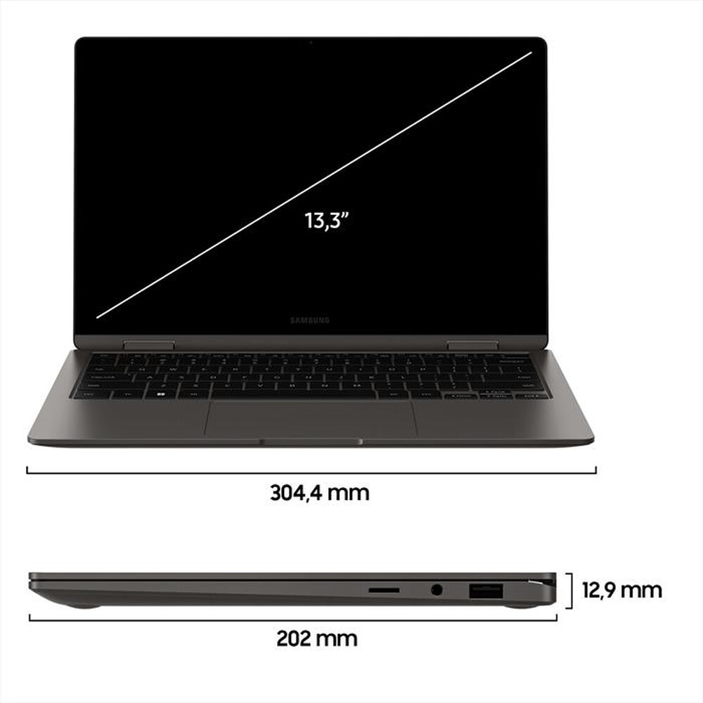 "SAMSUNG - Notebook GALAXY BOOK3 360-Graphite"