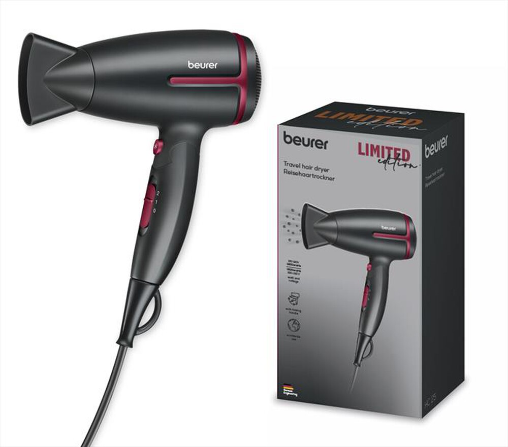 Immagine del prodotto BEURER - Asciugacapelli HC 25 LIMITED EDITION 2025-Nero e Bordeaux