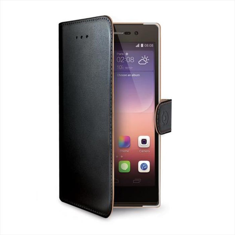 "CELLY - WALLY CASE FOR ASCEND P8 - Nero/Similpelle"