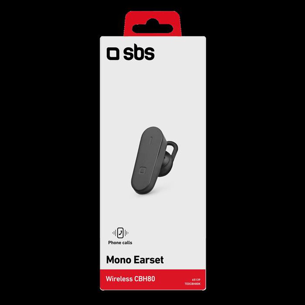 "SBS - TE0CBH80K Auricolare Bluetooth-Nero"
