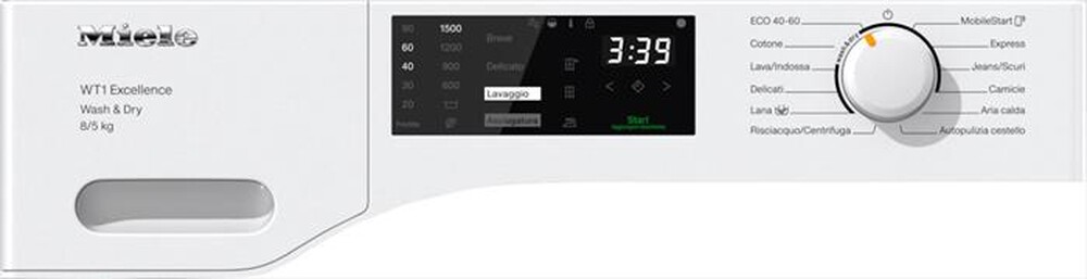 "MIELE - Lavasciuga WTD 165 WPM 8/5 Kg Classe A-Bianco"