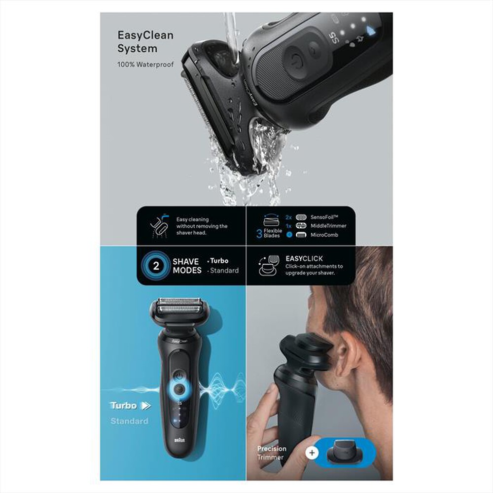 "BRAUN - Rasoio SERIES 5 52-N7200CC-NERO"
