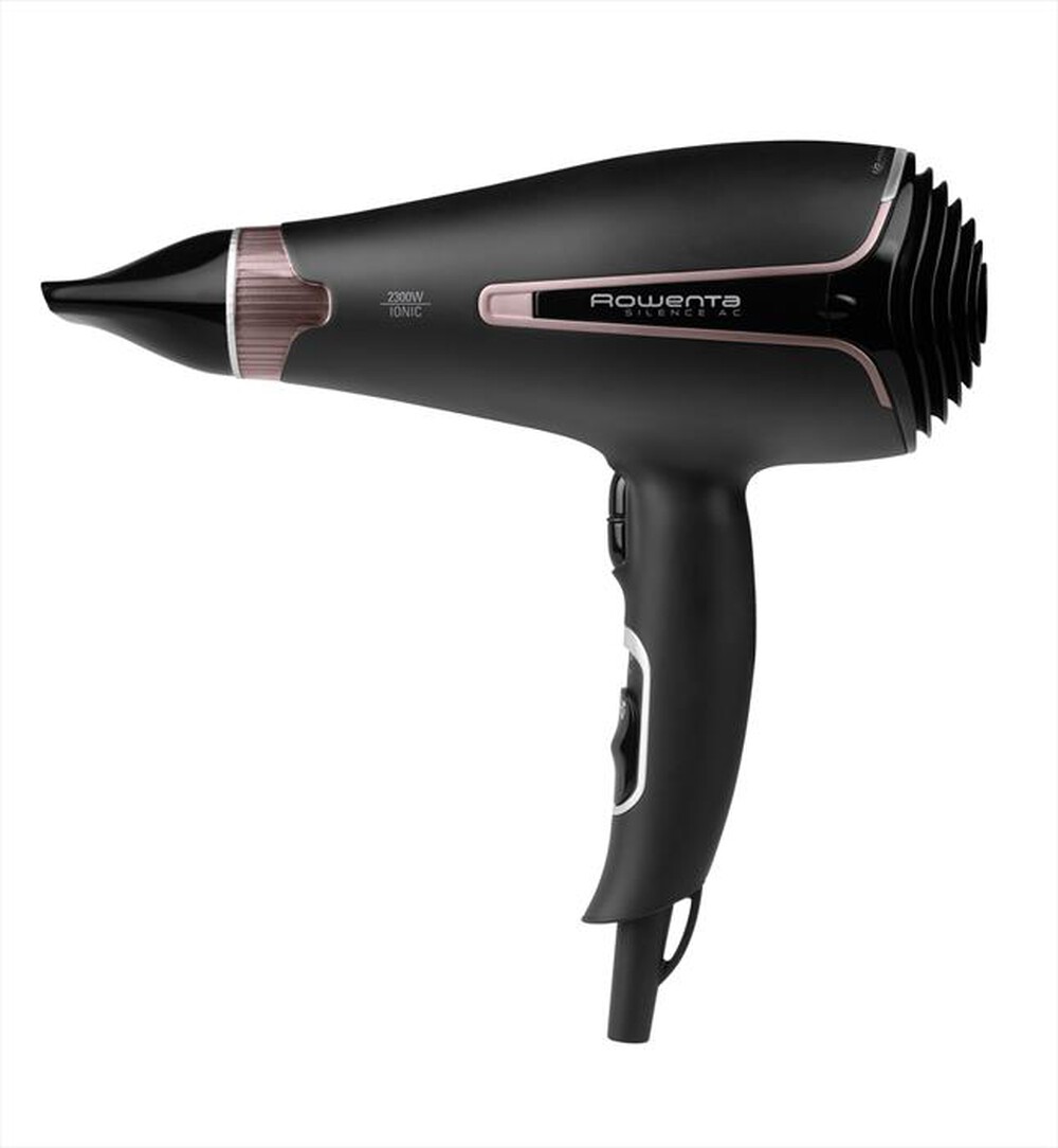 "ROWENTA - CV7920 Silence AC Premium Care Asciugacapelli-Nero e rosa cannella"