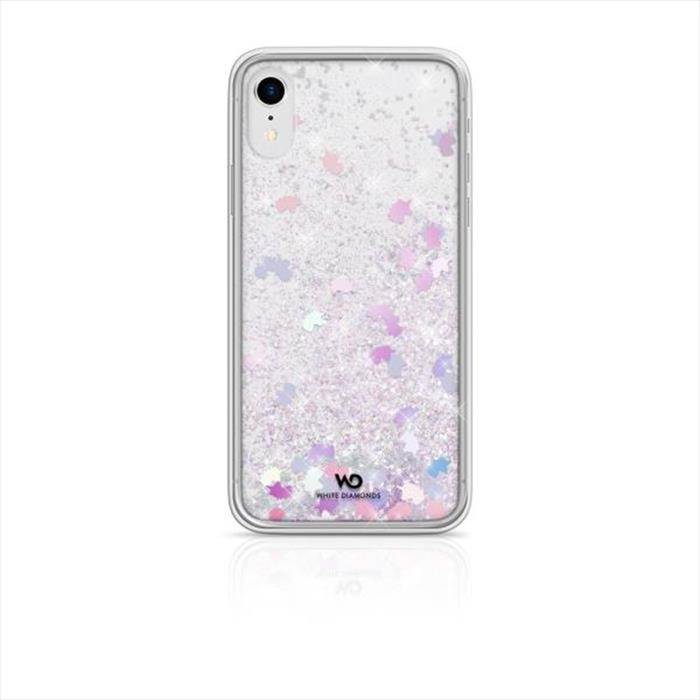 "WHITE DIAMOND - SPARKLE COVER IPHONE X/XS UNICORNI-ARGENTO/TPU"