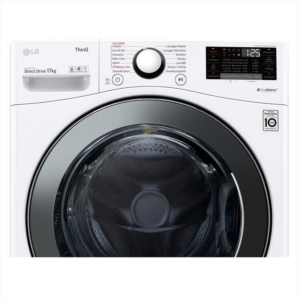 "LG - Lavatrice F1P1CY2W 17 Kg Classe E-WHITE"