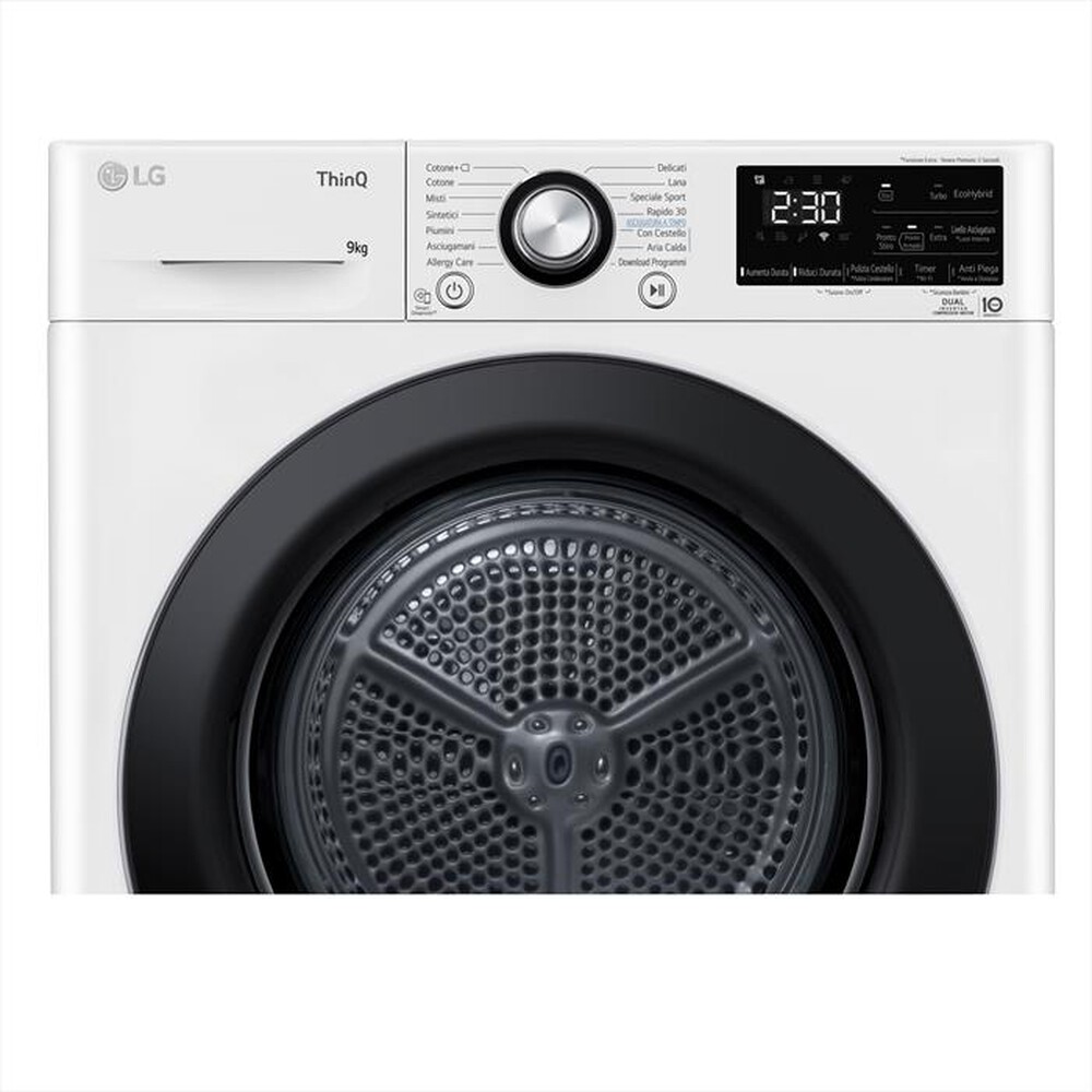 "LG - Asciugatrice RH90V9AVBN 9 Kg Classe A+++-Bianca"