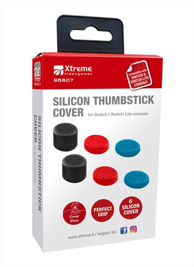 XTREME - SILICON THUMBSTICK COVER-NERO/BLU/ROSSO