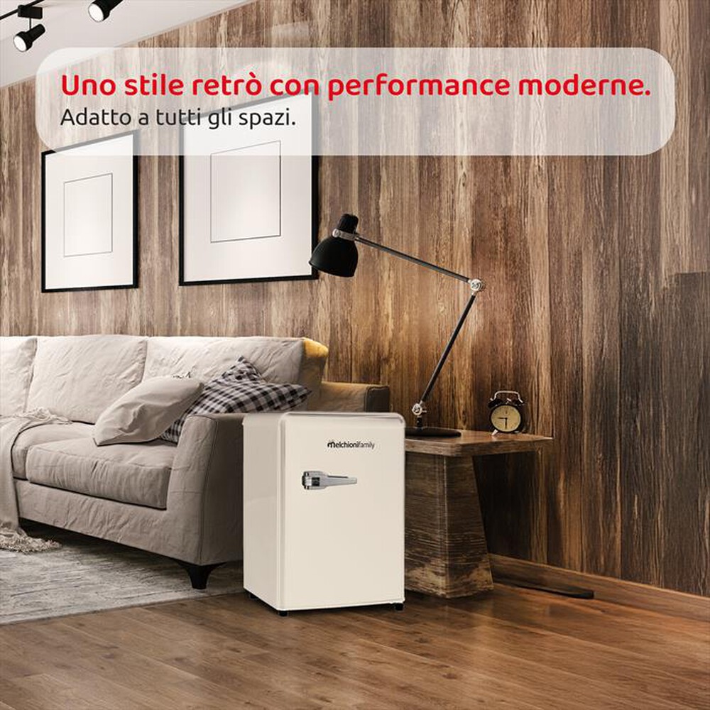 Immagine del prodotto MELCHIONI FAMILY - Frigorifero sotto-tavolo SIBERIA 45 Classe E 45lt-Panna / Metallo
