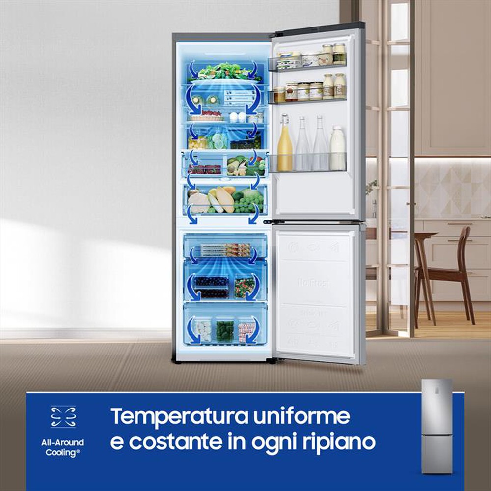 "SAMSUNG - Frigorifero combinato RB34C775CS9/EF ClasseC 344lt-METAL INOX"