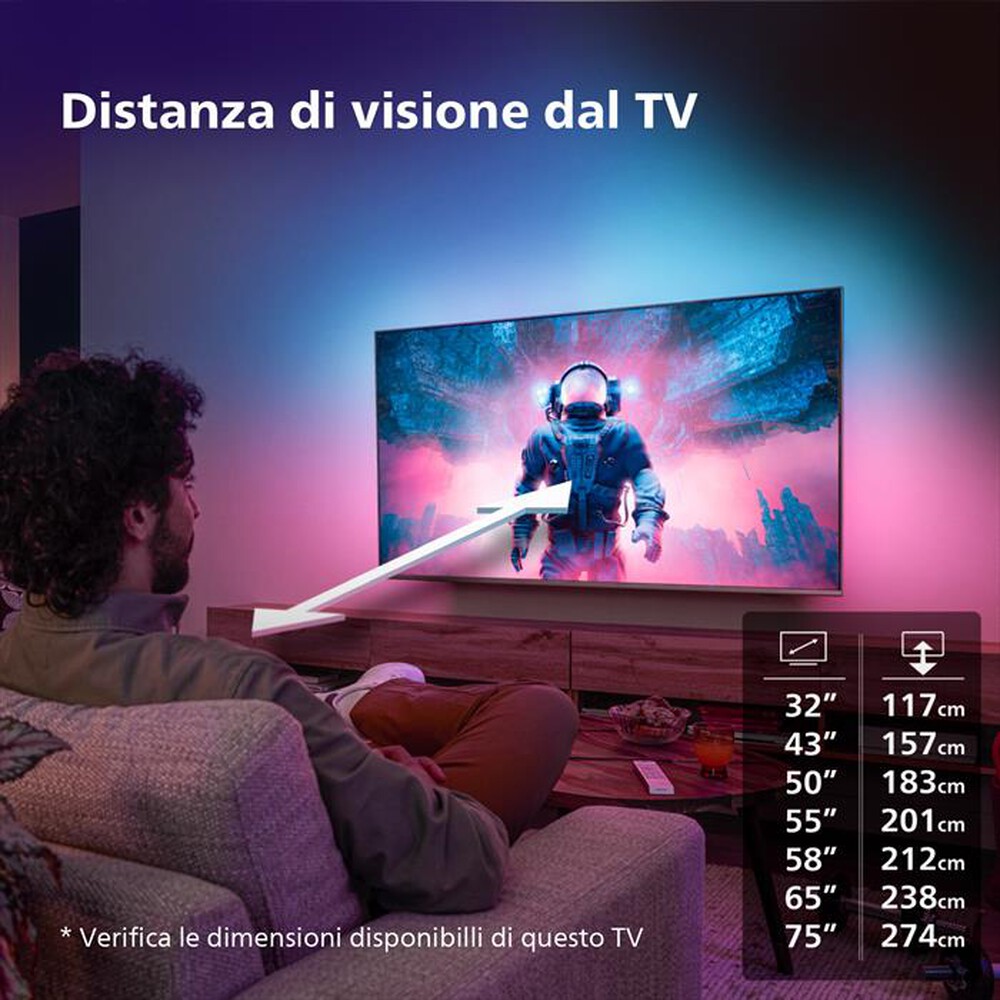 Immagine del prodotto PHILIPS - Ambilight Smart TV LED UHD 4K 75" 75PUS8118/12-Antracite