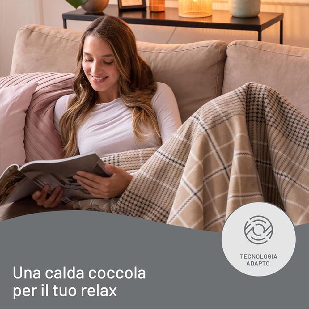 "IMETEC - CALDOPLAID ADAPTO ELEGANCE 180X140 CM-Beige"