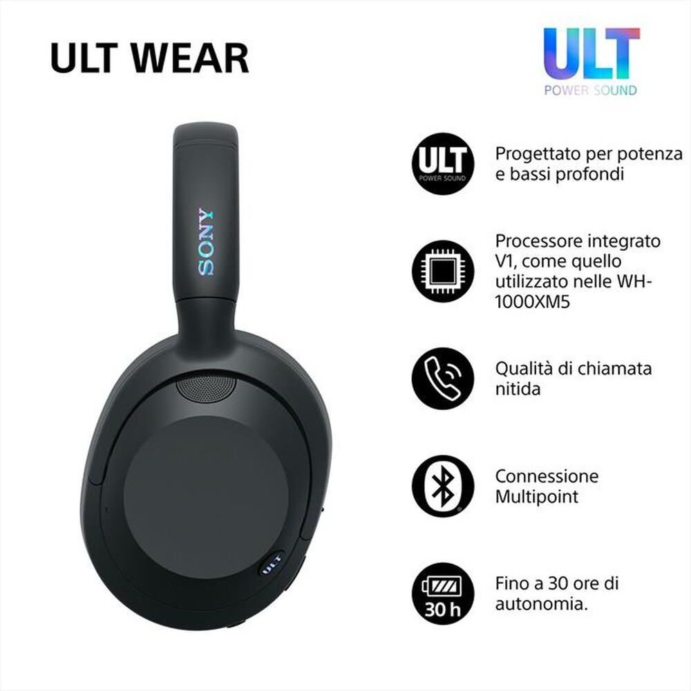 Immagine del prodotto SONY - Cuffie a padiglione chiuso WHULT900NB.CE7-nero