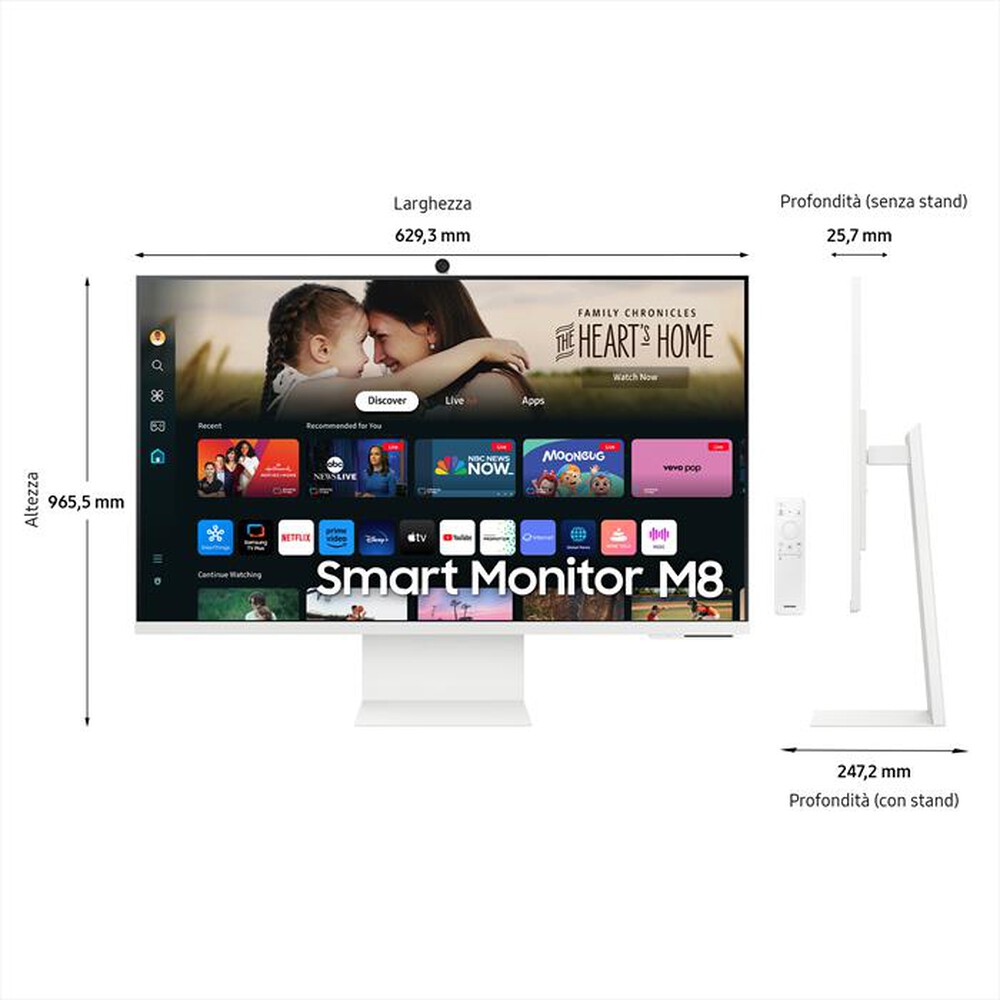 Immagine del prodotto SAMSUNG - SMART Monitor LED M8 M80D DA 32'' UHD FLAT