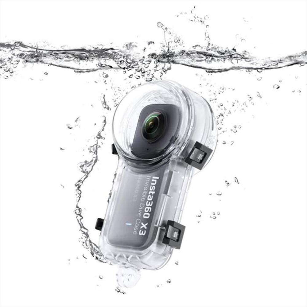 "INSTA360 - Custodia Subacquea Invisibile per Insta360 X3-Trasparente"