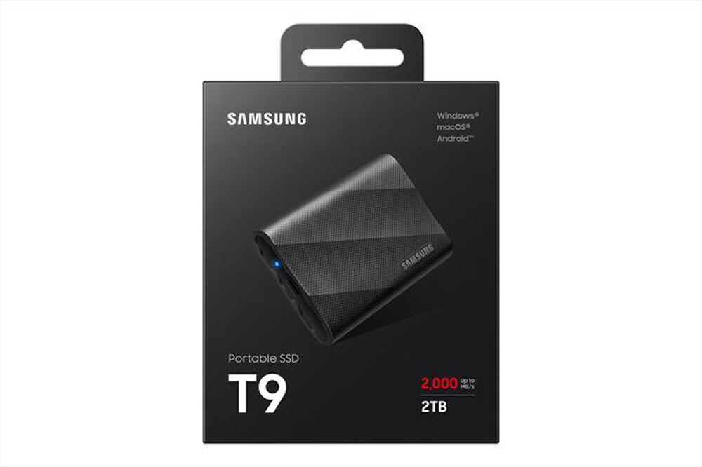 Immagine del prodotto SAMSUNG - Hard disk esterno PORTABLE SSD T9 USB 3.2 1TB-Nero