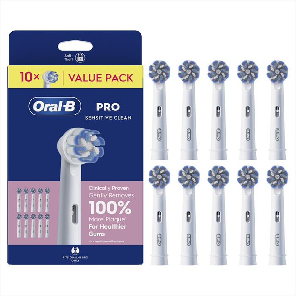 Immagine del prodotto ORAL-B - Testine Ricambio EB60X 10CT SENSITIVECLEAN ENG BOX-BIANCO