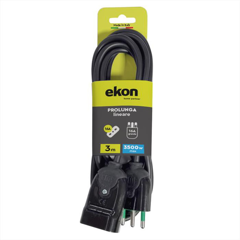 Immagine del prodotto EKON - Prolunga lineare 3m 16A-Nero