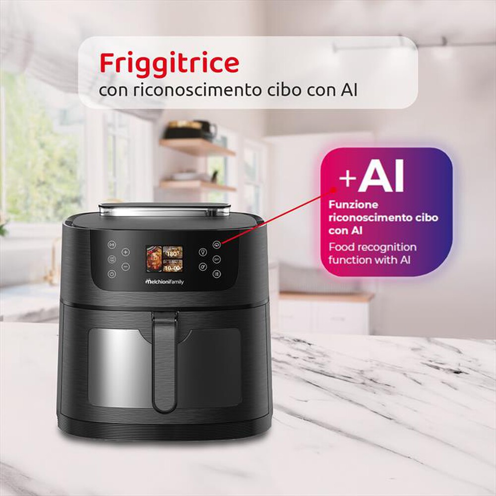 Immagine del prodotto MELCHIONI FAMILY - Friggitrice ad aria DORA AI 8L-Nero / Plastica
