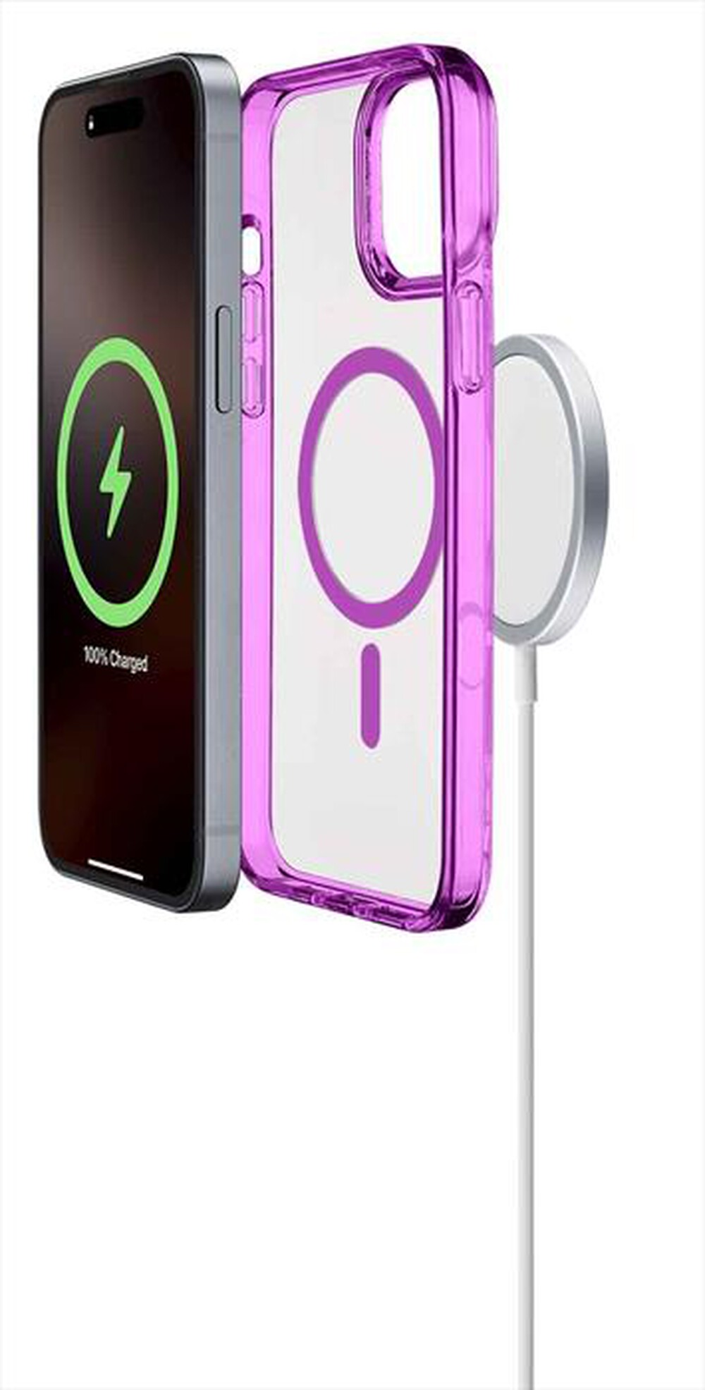 "CELLULARLINE - Cover ICONIC MAG per iPhone 16 Pro-Rosa"