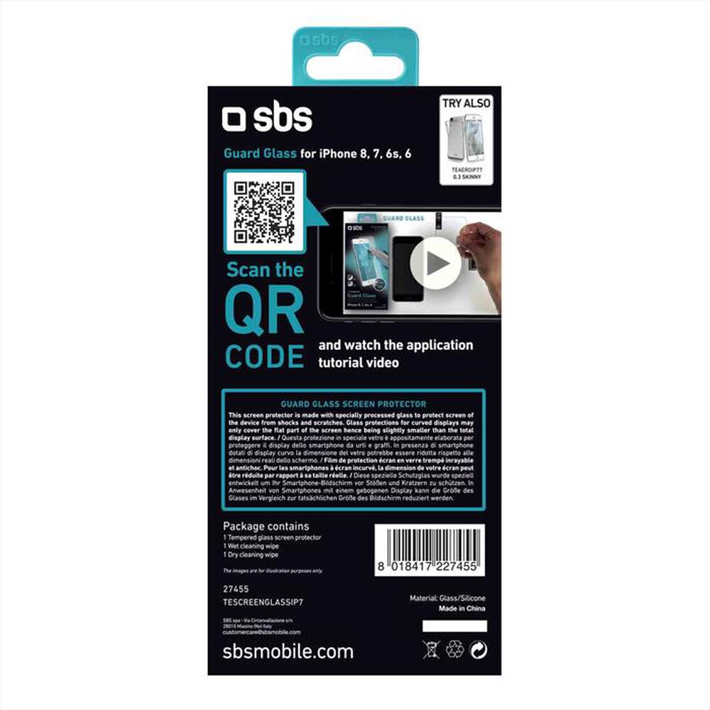 Immagine del prodotto SBS - TESCREENGLASSIP7-Trasparente