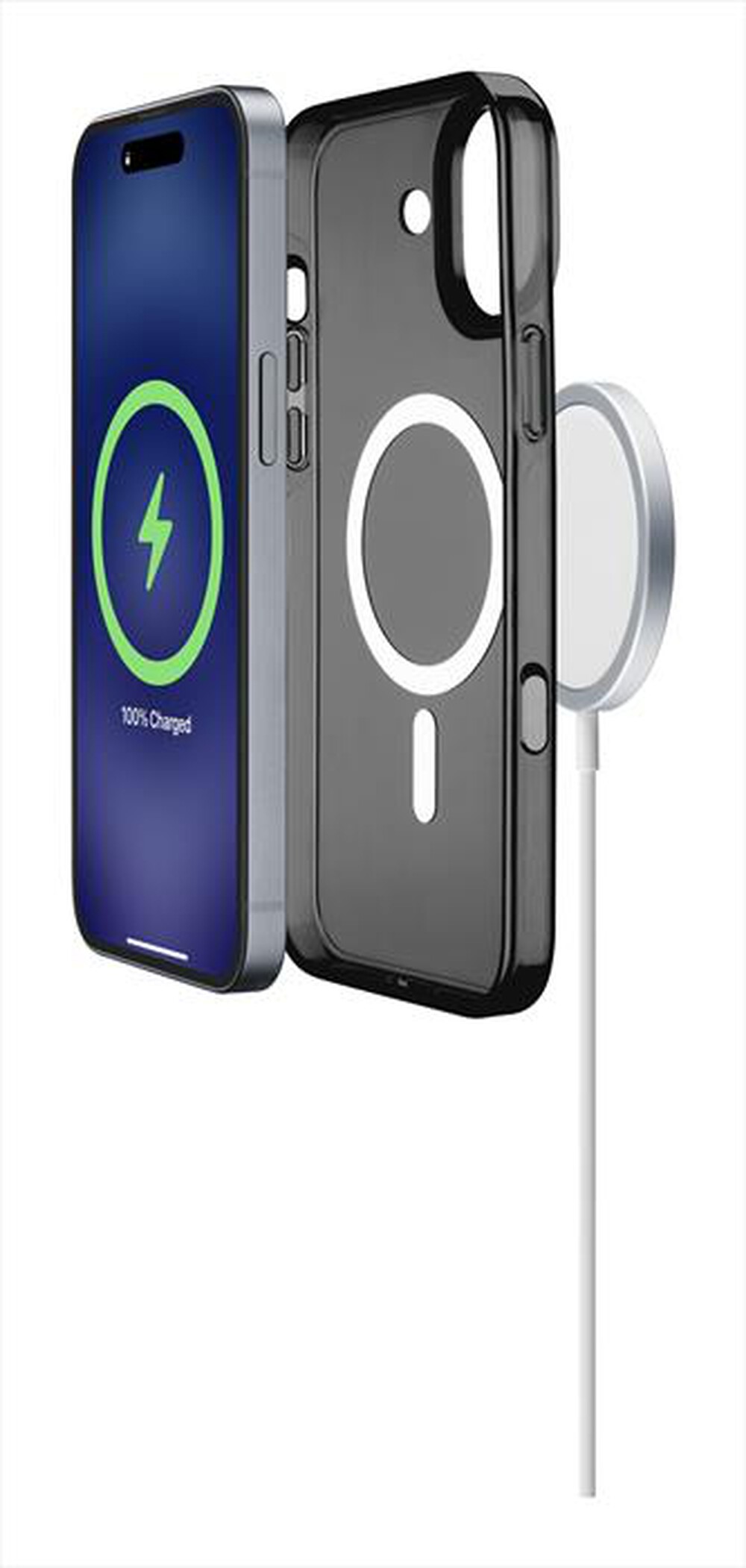 "CELLULARLINE - Cover case GLOSS MAG per iPhone 16-Black"