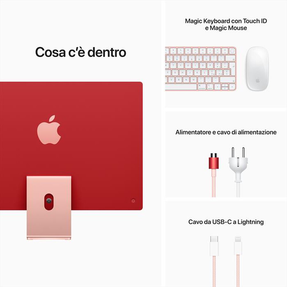 "APPLE - iMac 24\" display Retina 4,5K M1 512 GPU 8CORE 2021-Rosa"