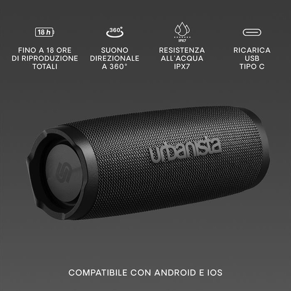 "URBANISTA - Mini speaker NASHVILLE-Midnight Black - nero"