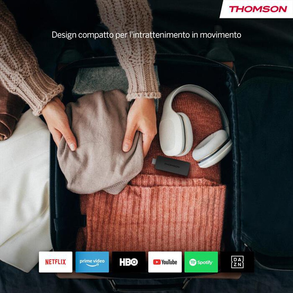 "THOMSON - STREAMING STICK UHD TELECOMANDO PORTATILE 140G-nero"