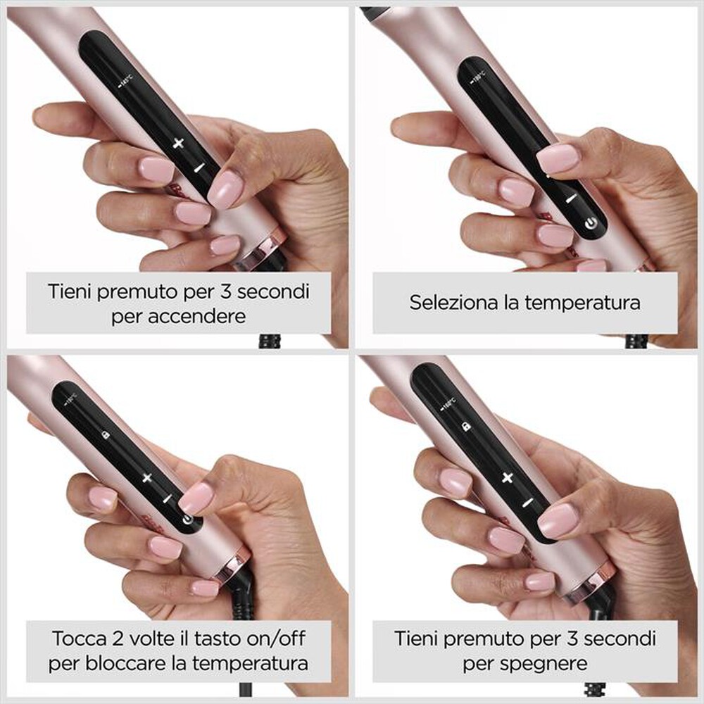 Immagine del prodotto BABYLISS - Ferro con spazzola HSB200E-NERO/ROSA