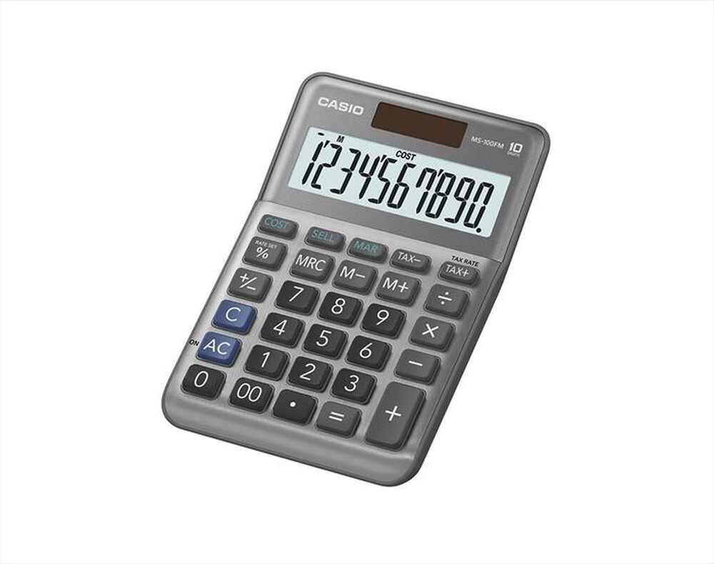 "CASIO - Calcolatrice MS-100FM-GRIGIO"