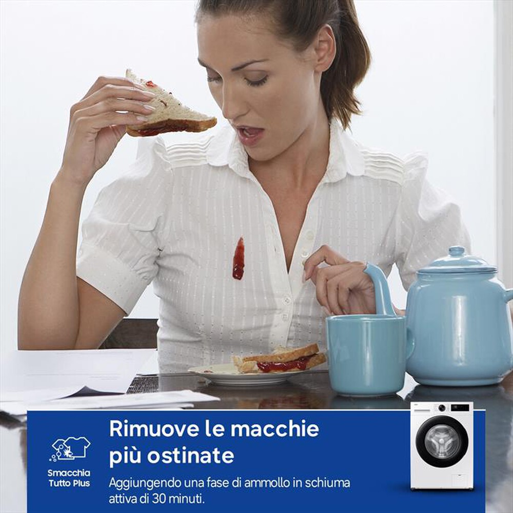 Immagine del prodotto SAMSUNG - Lavatrice WW90DG5G34AEET 9 Kg Classe A-bianca con obl&ograve; e display nero