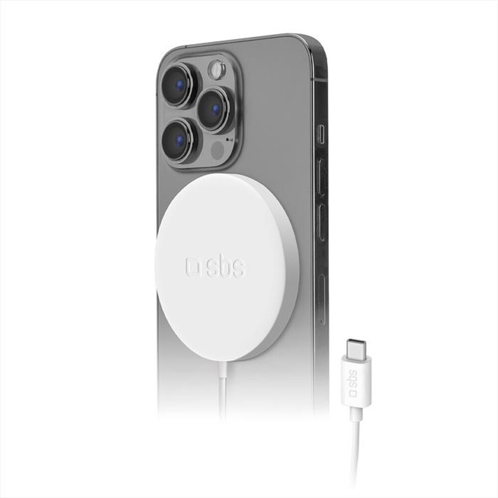 "SBS - Caricabatterie Wireless TECBCHGMAGW-Bianco"