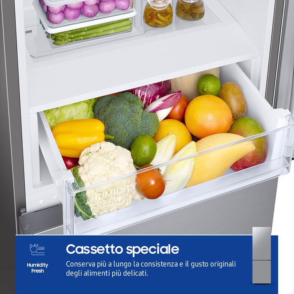 "SAMSUNG - Frigorifero combinato RB33B612ESA/EF ClasseE 344lt-SILVER INOX"