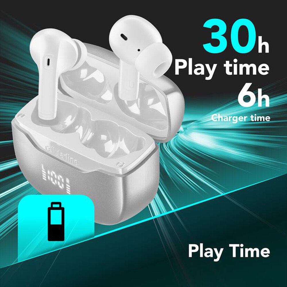 Immagine del prodotto CELLULARLINE - Auricolare bluetooth BTKEYPROTWSW-Bianco