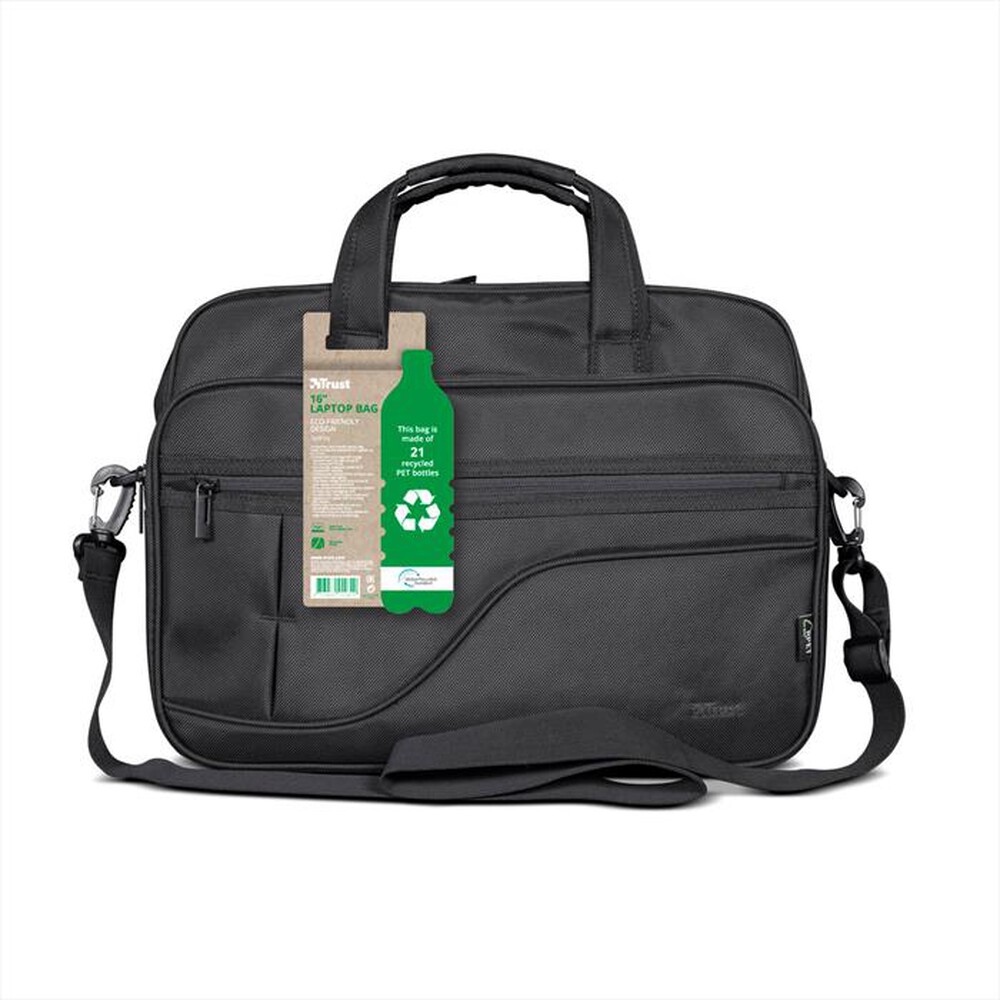 "TRUST - SYDNEY RECYCLED LAPTOP BAG 16?-Black"