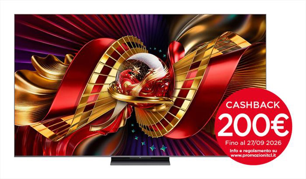 TCL - Smart TV SQD Mini LED 4K 65" 65C8L-Nero