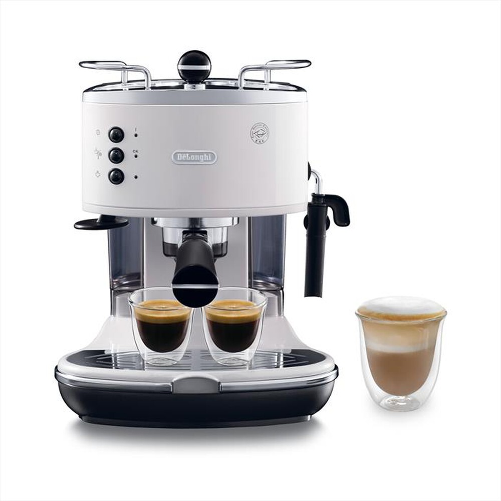 "DE LONGHI - ICONA VINTAGE ECO 311.W MACCHINA DA CAFFÈ MANUALE-bianco"