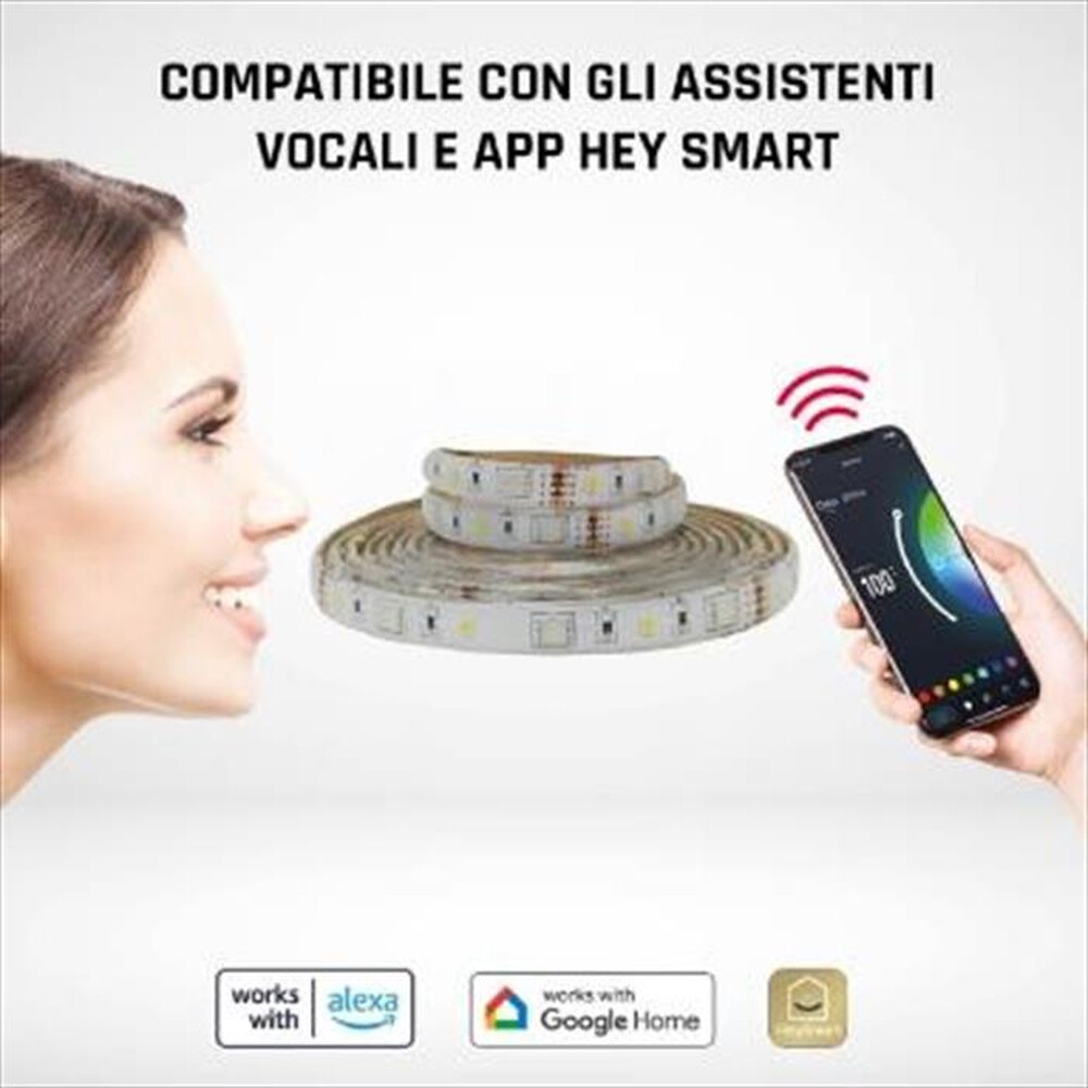 "ONLIGHT - HEYSTRIP KIT STRISCIA LED 5M RGB+BIANCO SMART WIFI-Bianca"