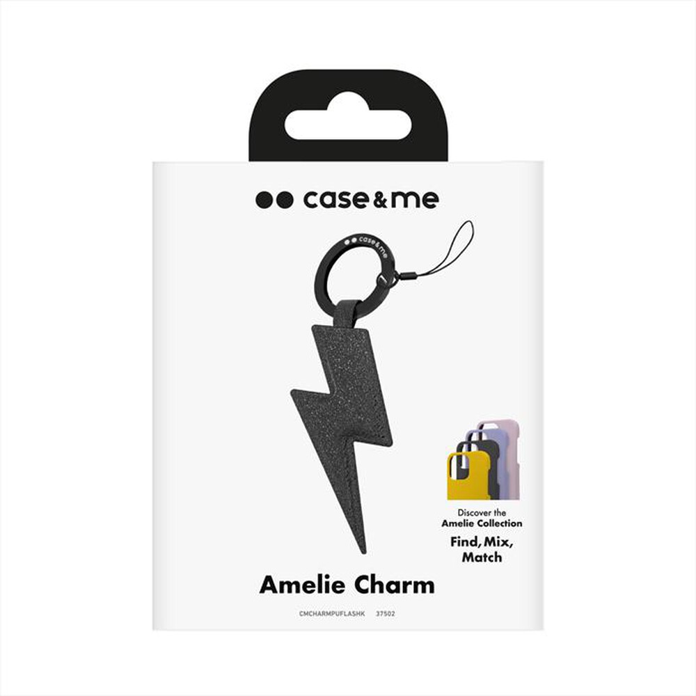 "CASEME - Charm ecoleather flash CMCHARMPUFLASHK-Nero"