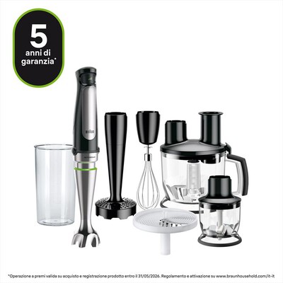 BRAUN - Frullatore ad immersione MULTIQUICK 7 MQ7087X-Nero