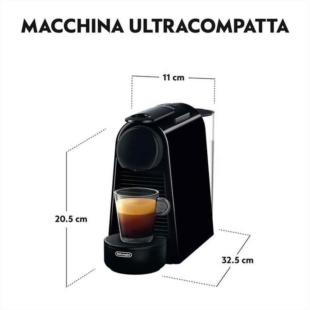 "DE LONGHI - ESSENZA MINI NESPRESSO EN85.B MACCHINA PER CAFFÈ-Nero"