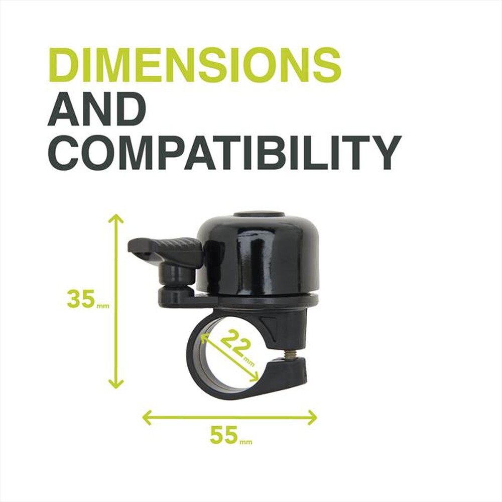 Immagine del prodotto CELLULARLINE - Campanello per bici e monopattino NEWMBELL1K-Nero