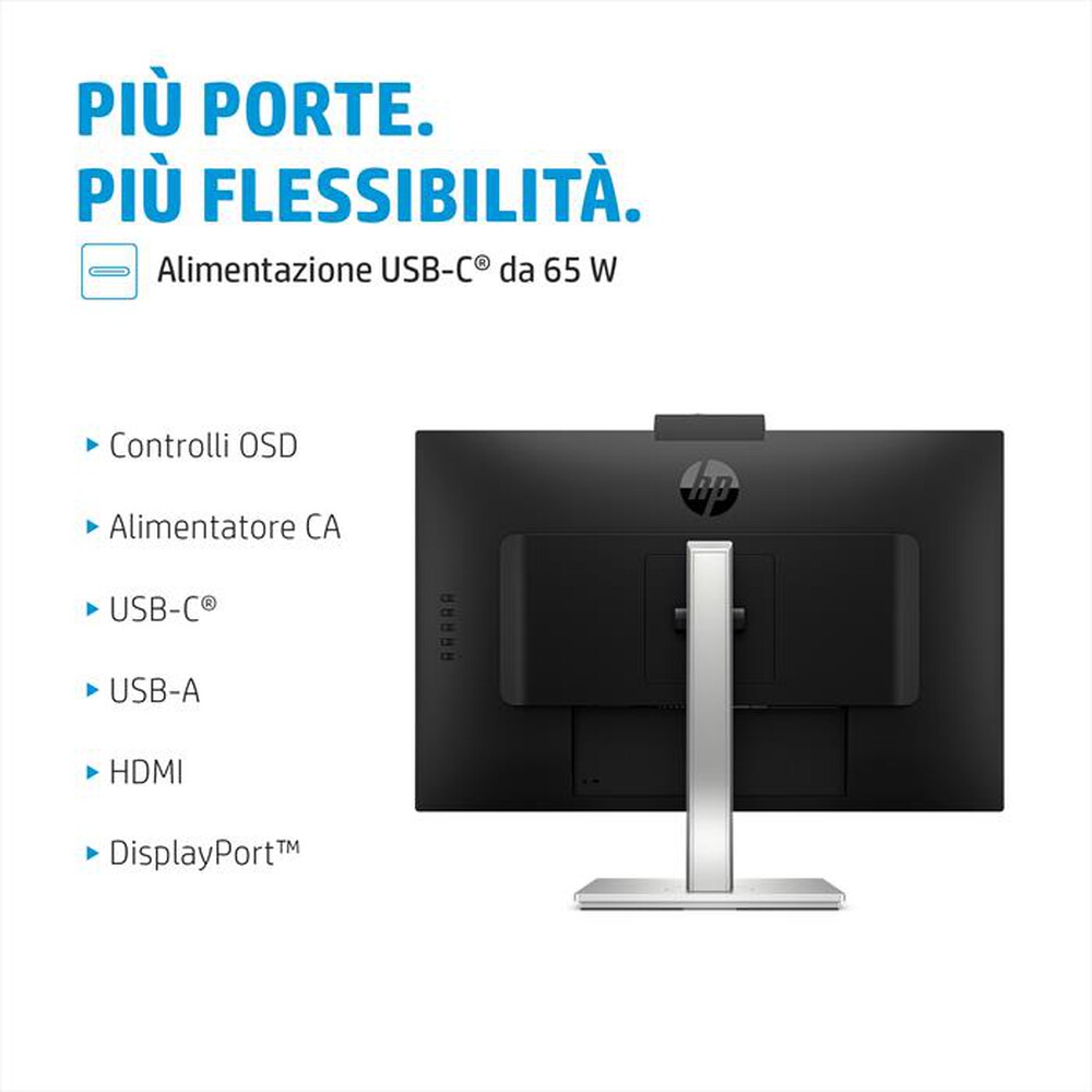 "HP - Monitor 27\" M27 WEBCAM-Silver e Black"