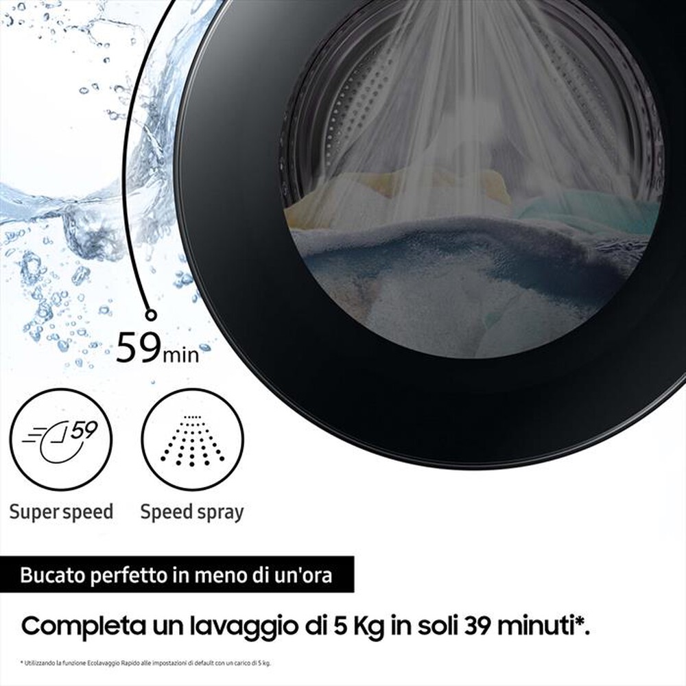 "SAMSUNG - Lavatrice WW11BB744DGB/S3 Classe A 11 Kg-black oblò black BODY"