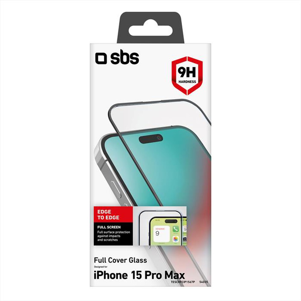 "SBS - Screen protector TESCRFCIP1567P iPhone 15 Pro Max-Nero"