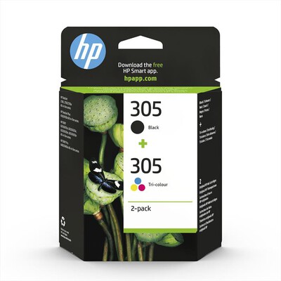 HP - 305 COMBO PACK 2 CARTUCCE ORIGINALI-Nero, Tricromia