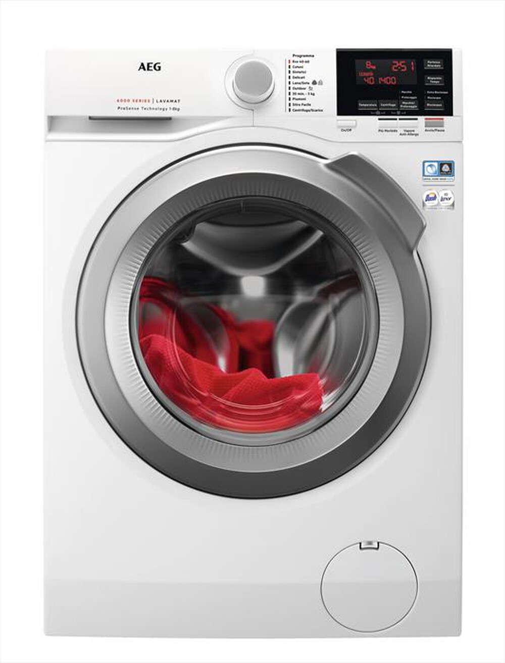 Immagine del prodotto AEG - Lavatrice L6FEG845 8 Kg Classe B-Bianco/oblò silver