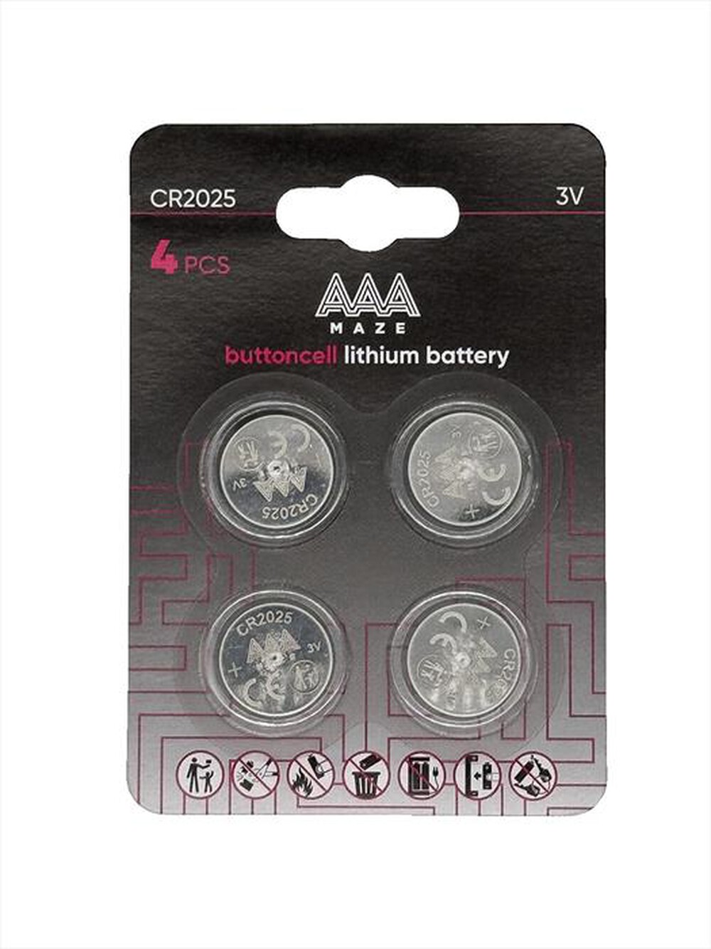 "AAAMAZE - PILE BUTTONCELL LITHIUM CR2025-Acciaio"