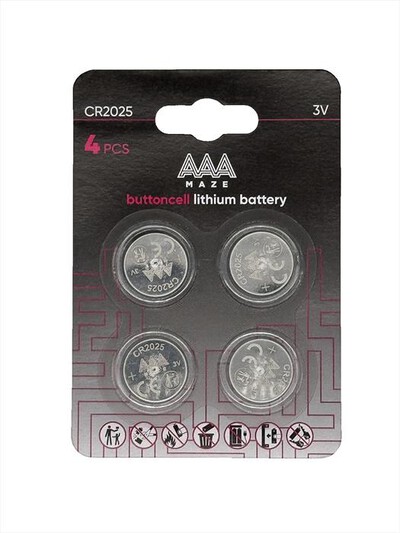 AAAMAZE - AAAMAZE PILE BUTTONCELL LITHIUM CR2025-Acciaio