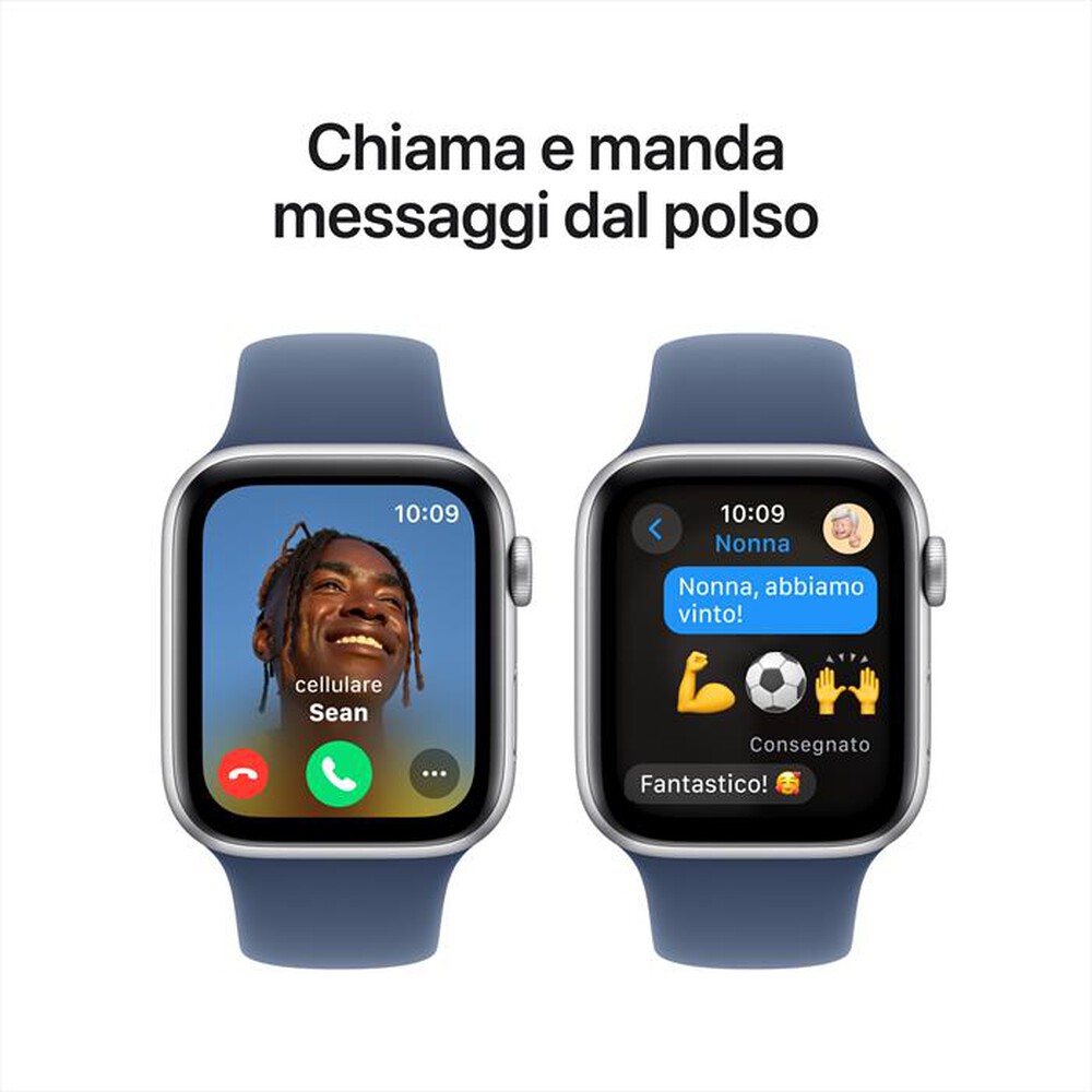 "APPLE - Watch SE GPS 44mm Cassa Alluminio-Argento Sport Band Denim - S/M"
